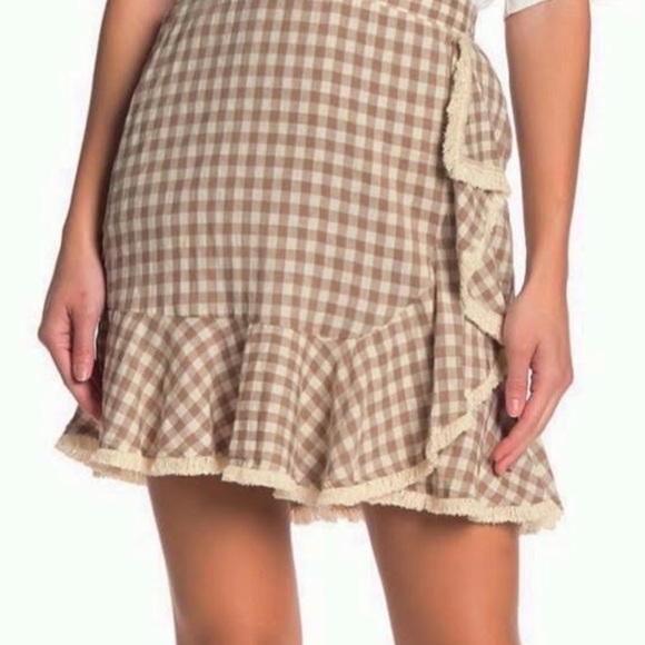 CHECKERED MIDI SKIRT - Picture 1 of 6